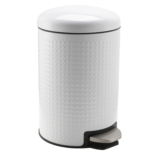 Embossing Waste Bin with Pedal and Plastic Inner Bucket