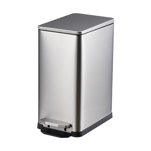 Rectangular stainless steel commercial pedal dustbin