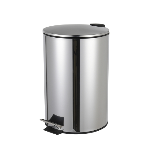 Soft close round slim lid trash can garbage rubbish bin manufacturer