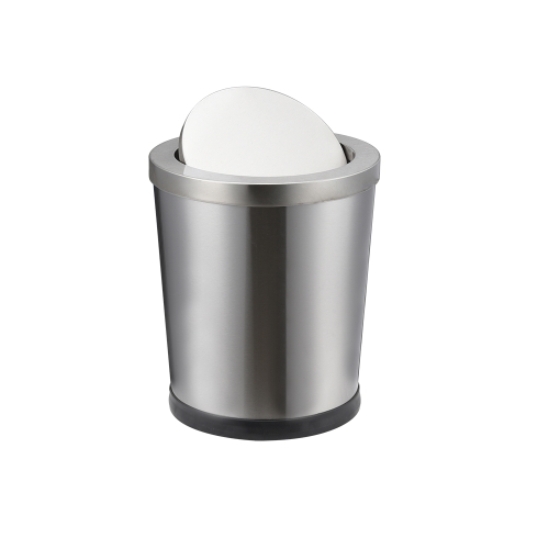 Stainless steel flip swing top lid hotel room bin factory manufacturer