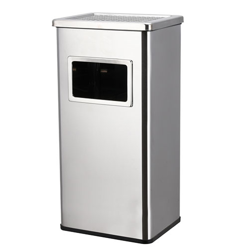 30L Square stainless steel ashtray bin