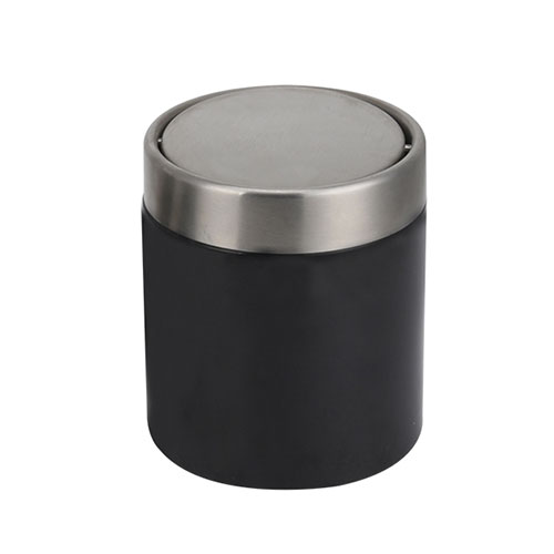 1.5L Stainlesss steel swing lid mini desk bin