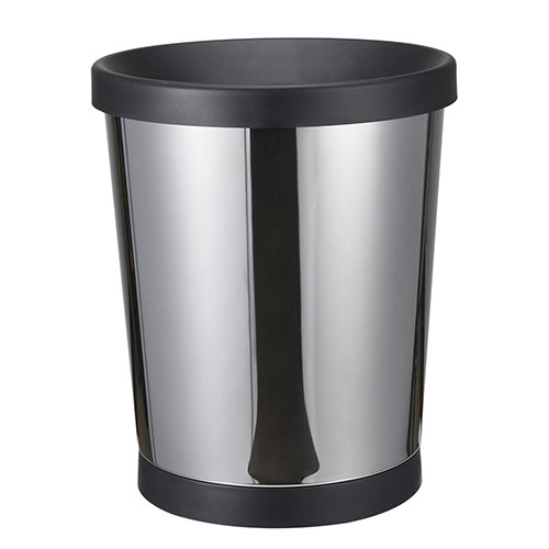Round stainless steel waste basket for office living room