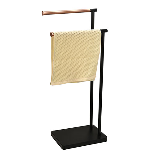 Dual double round bar base bathroom stainless steel towel rack