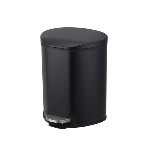 Fingerprint -proof stainless steel pedal bin for bathroom
