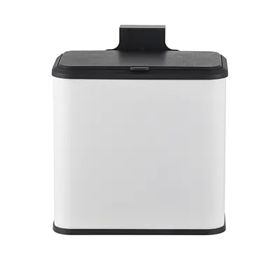 5 liters 1.3 gallons white fingerprint proof stainless steel hanging kitchen cabinet compost bin pail